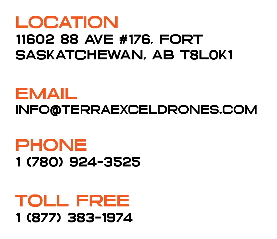 Drone Dealer Alberta – Contact Terra Excel Drones